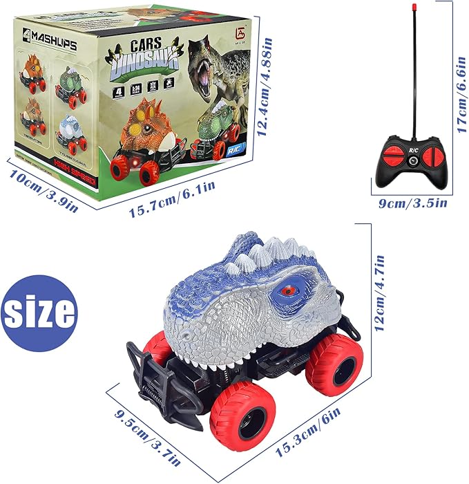 Children Remote Controlled Dinosaur Car with LED Light