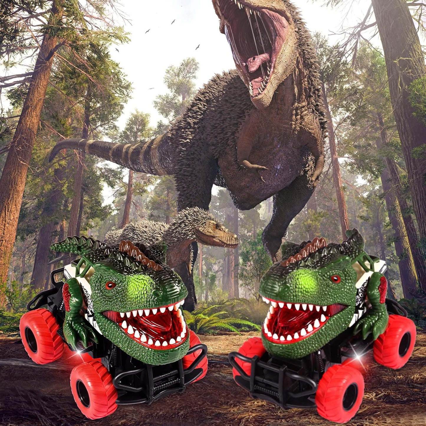 Children Remote Controlled Dinosaur Car with LED Light
