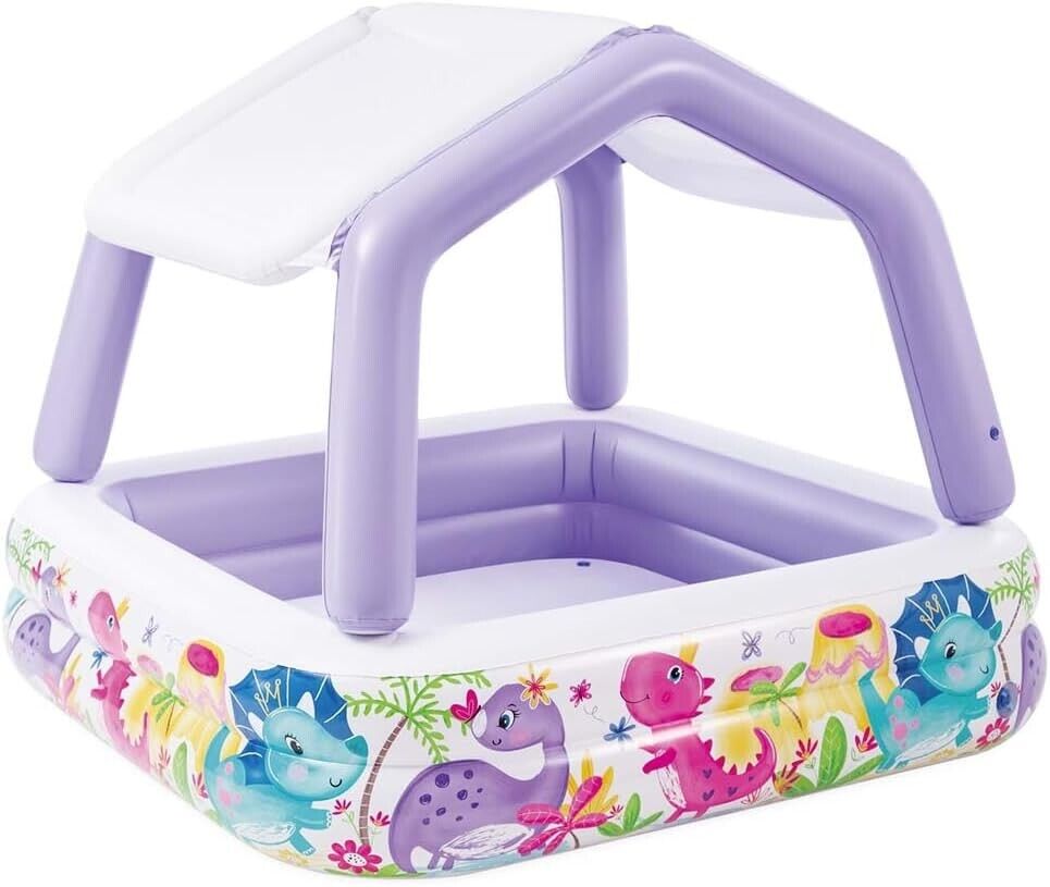 Dinosaur pool with tent