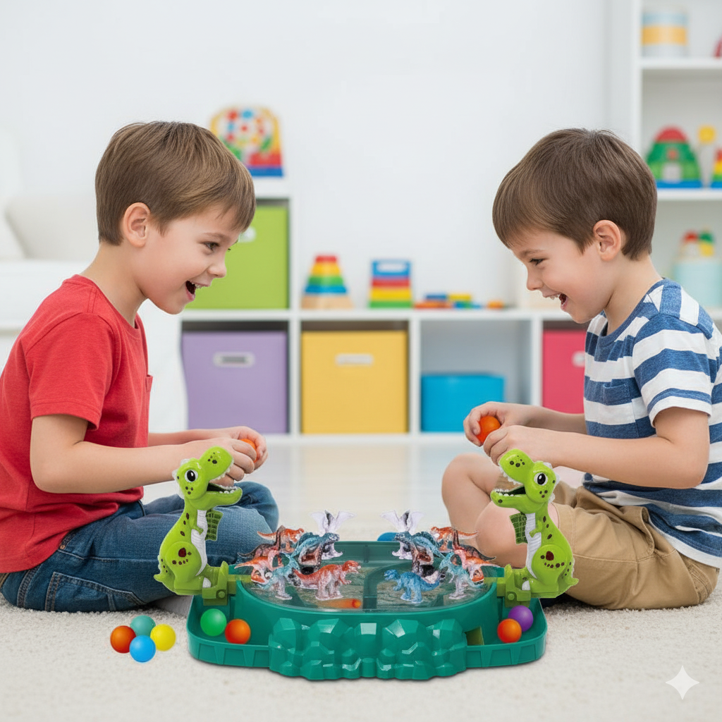 Double Play Dinosaur Game collecting Balls