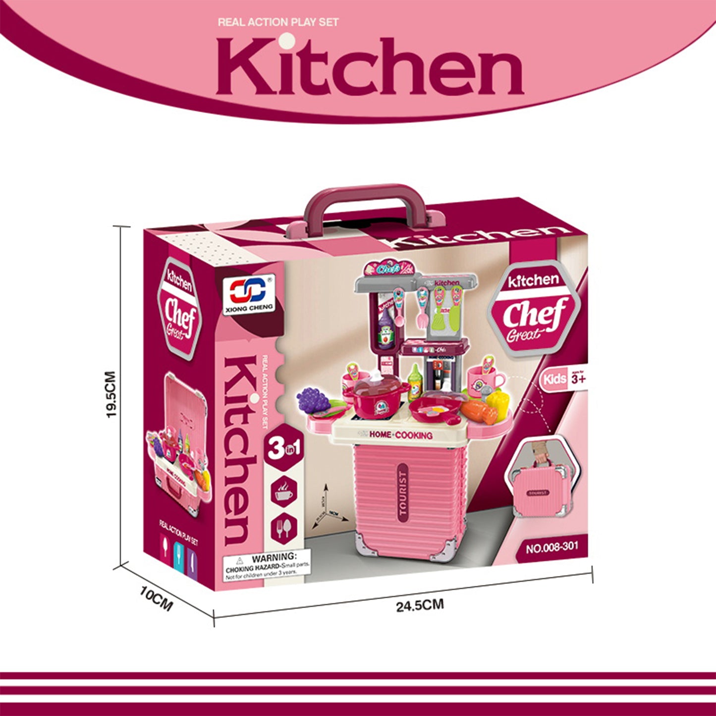 Kids Role Play Little Chef Cooking Kitchen Toy