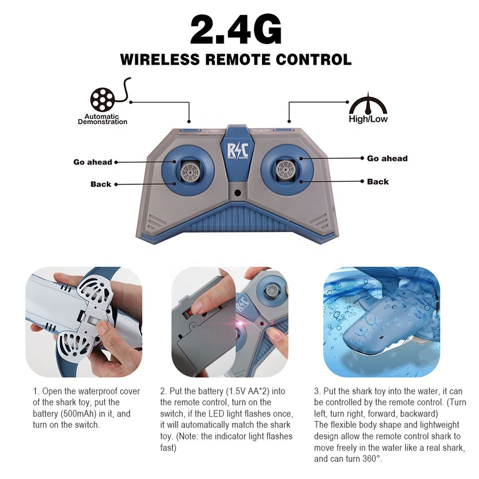 Rechargeable Whale Underwater Toy Remote Control Toys for Kids