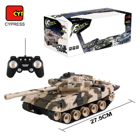 Battle Tanks R/C, 2 Remote Control Battle Tanks, 1:32 Scale, Realistic Sounds and Lights