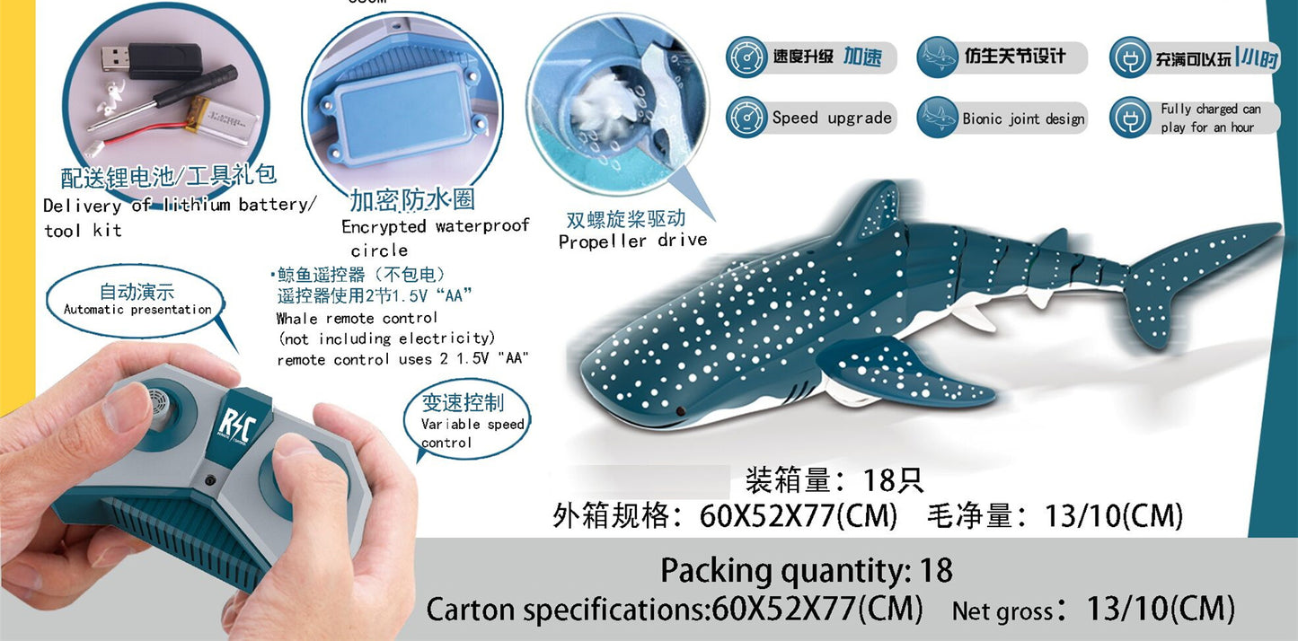 Rechargeable Whale Underwater Toy Remote Control Toys for Kids