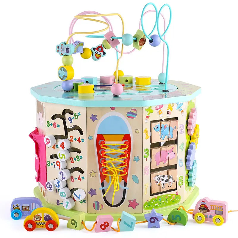Baby wooden toys rainbow building