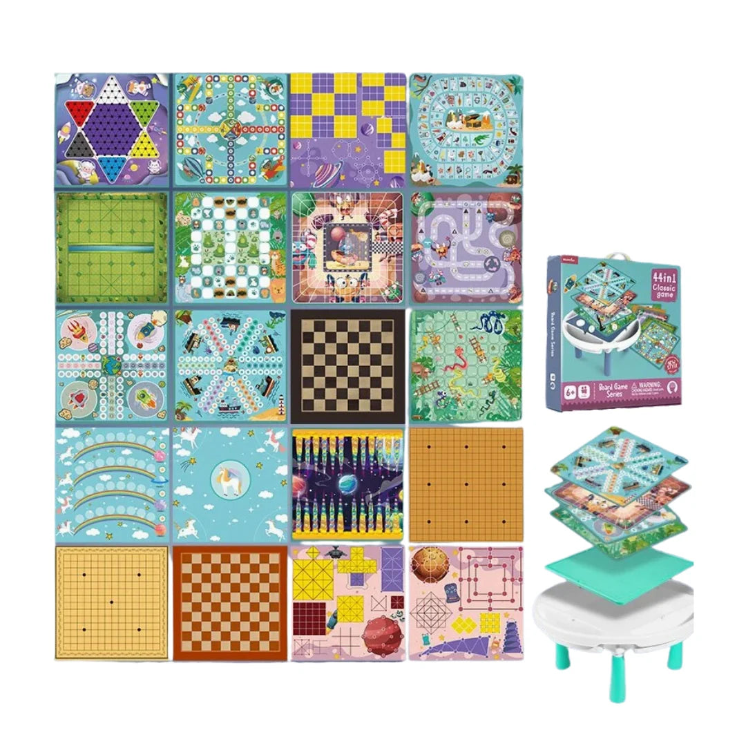 18-in-1 Classic Board Games Table