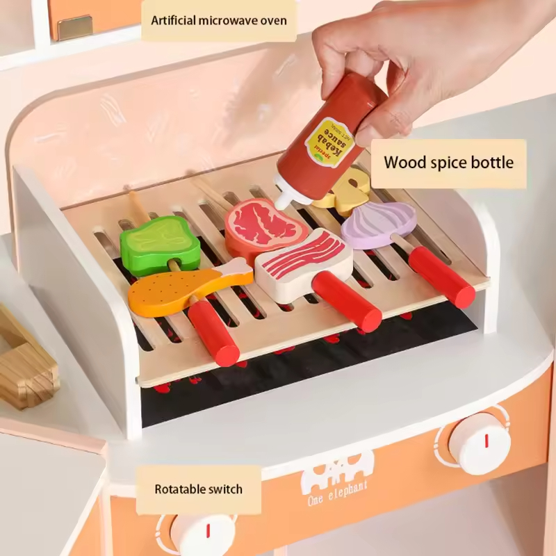 Corner Wooden Kitchen Playset