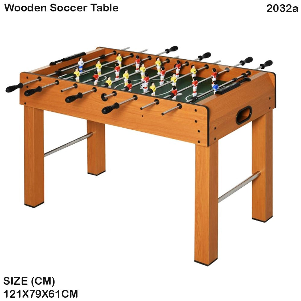 wooden soccer table