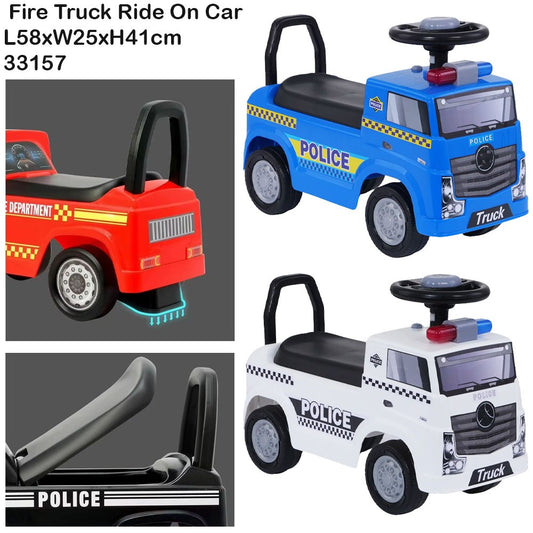 Police Truck Ride-on Car with Alarm Sound and Light