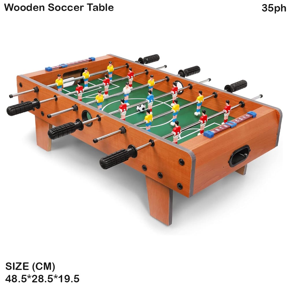 portable wooden tabletop foosball (soccer) game table