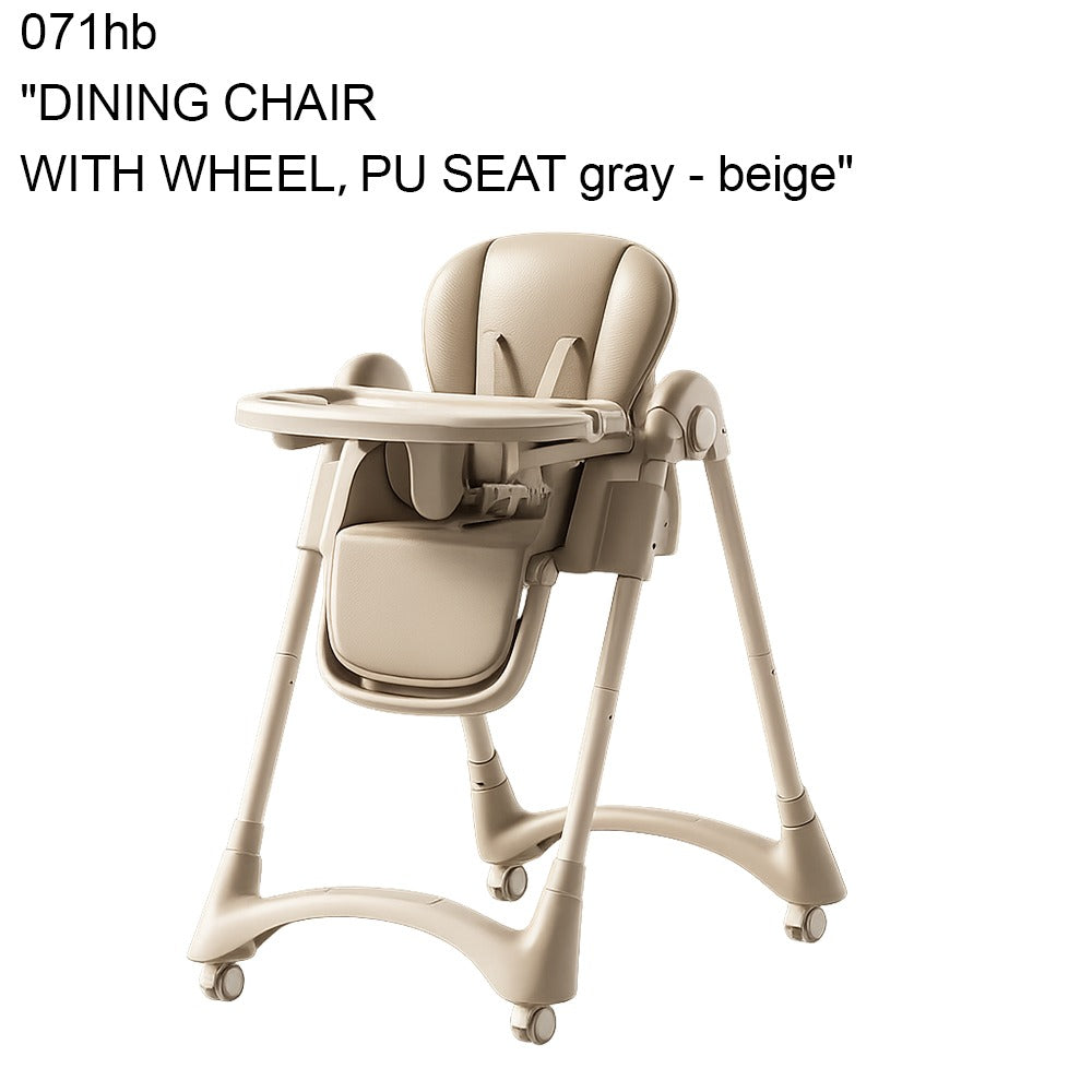 Dining Chair with Wheel PU Seat