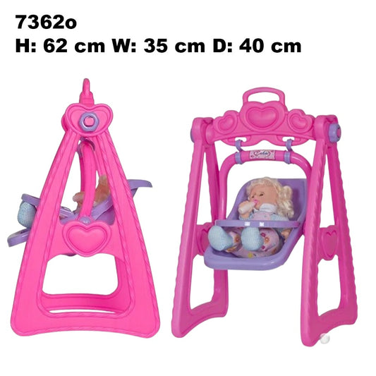 pink toy doll swing set