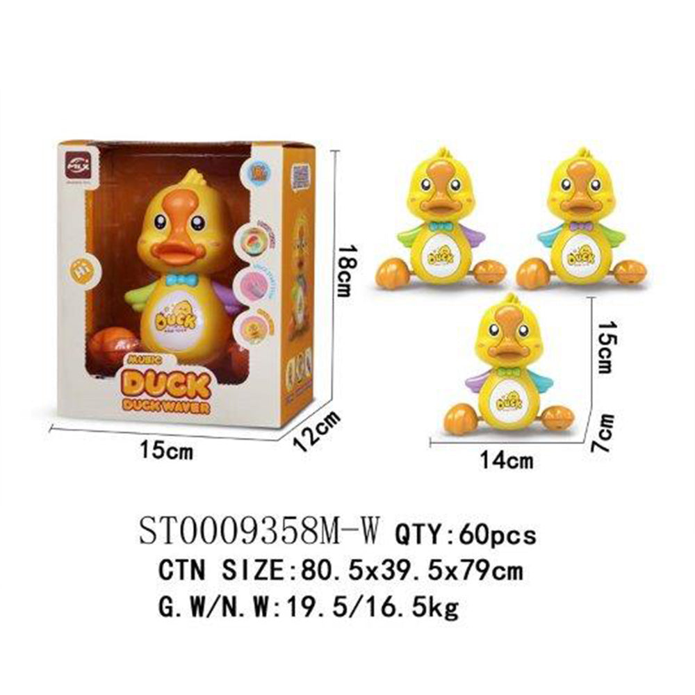Music duck waver toy with lights and sound