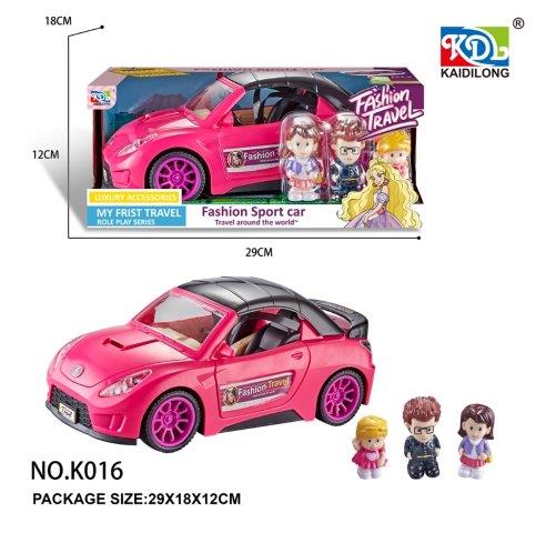 car toy with doll figures