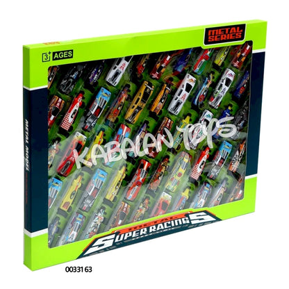 50 pieces metal cars set racing cars