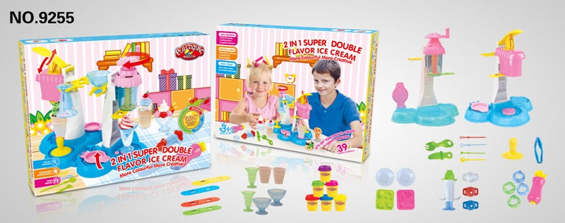 Ice cream dessert play dough kit