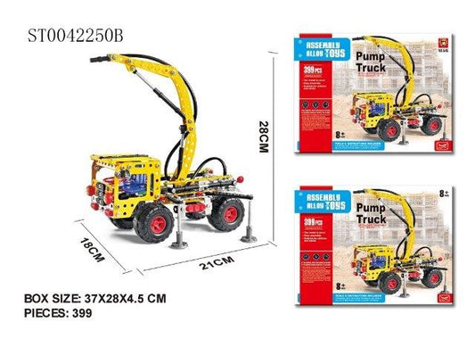 Assembly Alloy Pump Truck – 399 PCS Construction Set