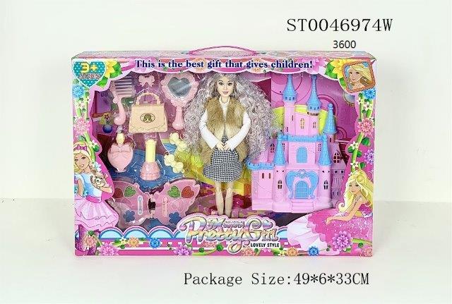 pretty girl doll set with make up toys for girls