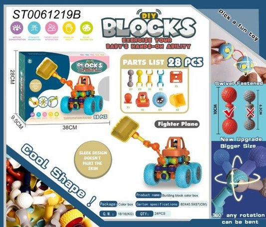 block set construction vehicle toy