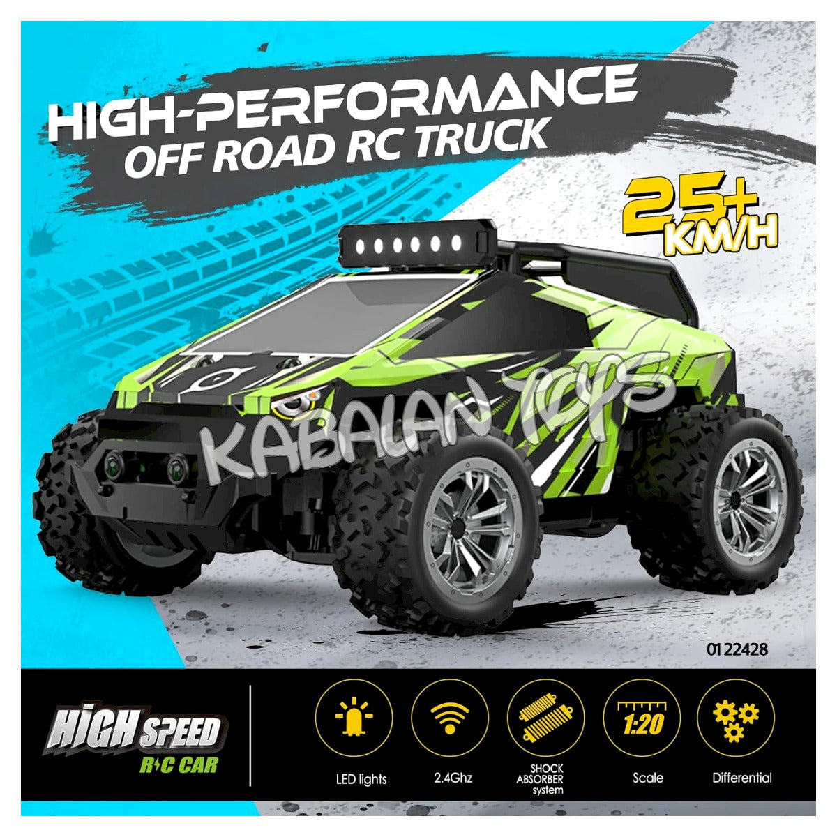 1:20 RC Car, 20KM/H+ High Speed RC Car, RC 4WD Off-road Vehicle