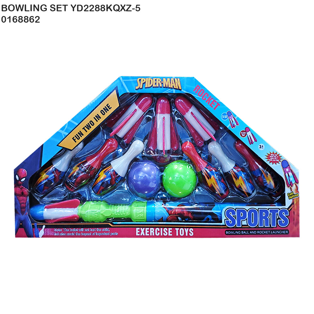 2 in 1 rocket and bowling set