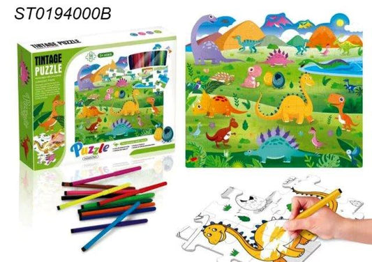 Dinosaur Coloring Puzzle