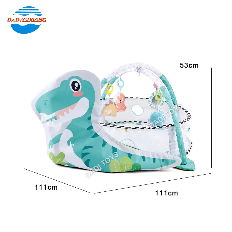 3 In 1 Dinosaur Baby Crawling Game Activity Gym Play