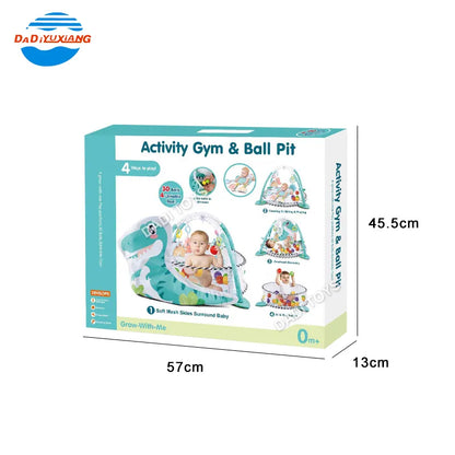 3 In 1 Dinosaur Baby Crawling Game Activity Gym Play