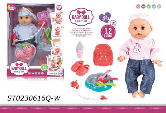 Baby Doll Lovely Set Blue Outfit – 12 Sounds