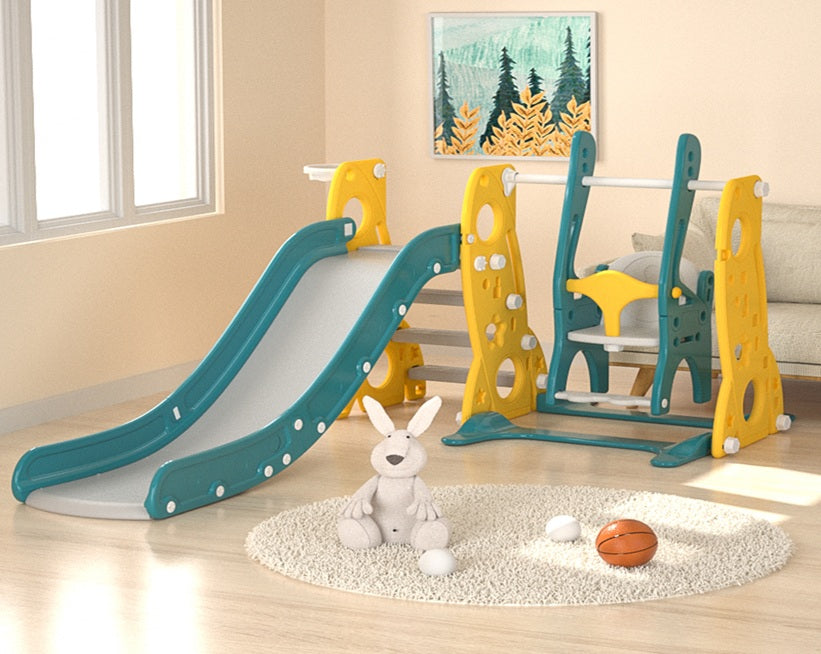 rocket rider slide with swing