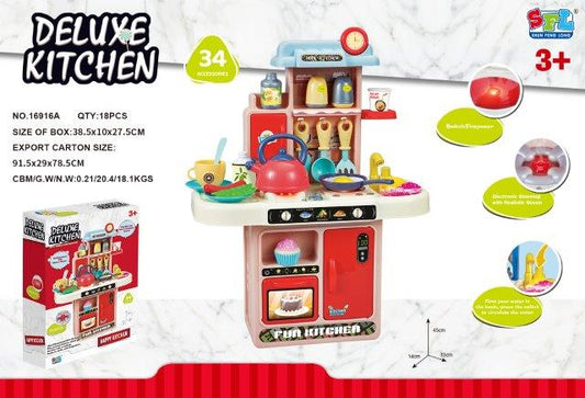 Deluxe Fun Kitchen Playset - Pink