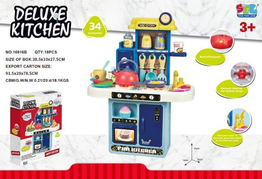 Deluxe Fun Kitchen Playset - Blue