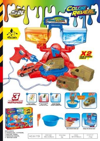 Color Reveal Dual Water Car Playset
