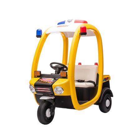 Electric 3-Wheel Ride-On Toy Car with Lights &Music