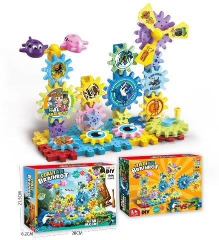 Italian Brainrot DIY Gear Building Blocks