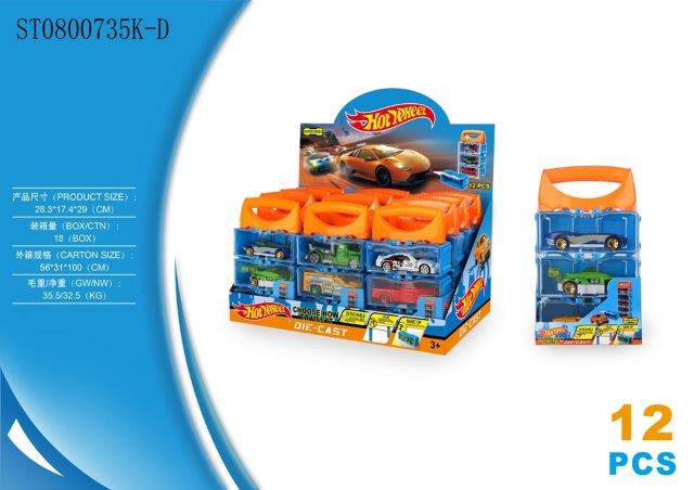 Hot Wheels Die-Cast 12pc Set Carry Case