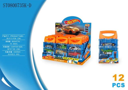 Hot Wheels Die-Cast 12pc Set Carry Case