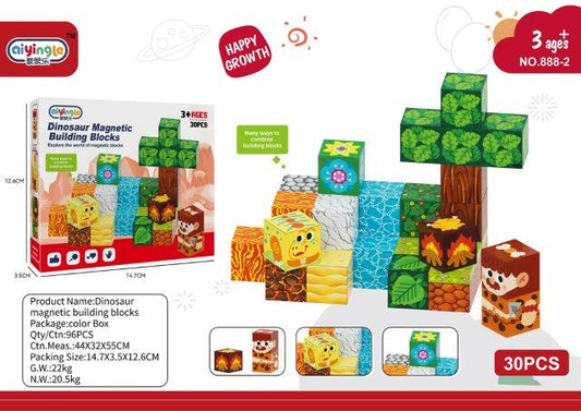 Dinosaur Magnetic Building Blocks 30PCS