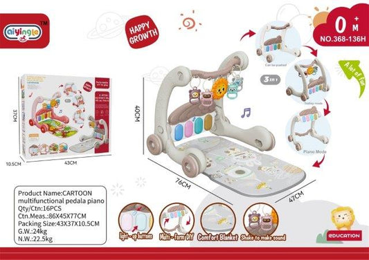 Cartoon Multifunctional Pedal Piano 3-in-1