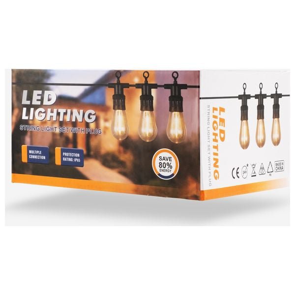 LED String Light Bulb Set with Plug