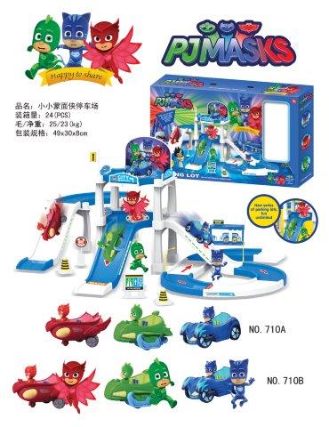 pj mask parking car set toys