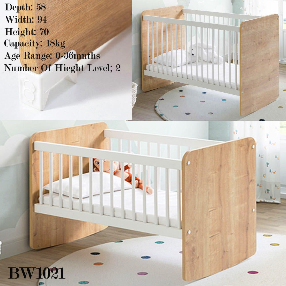 Wooden baby rocker bed