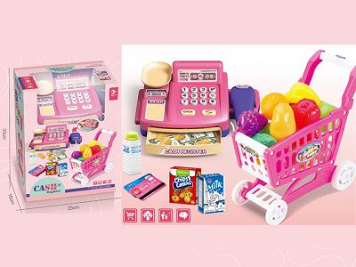 Cash Register & Shopping Cart Set