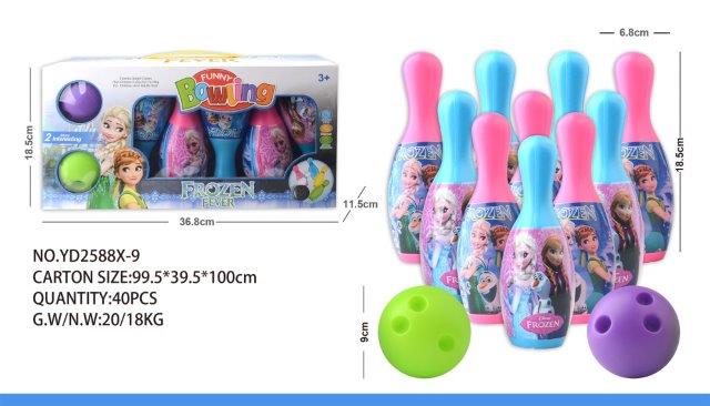 frozen and hello kitty bowling set toys for girls