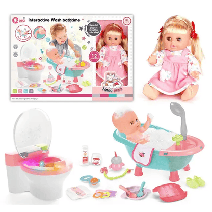 Interactive Baby Doll Bathtub Set