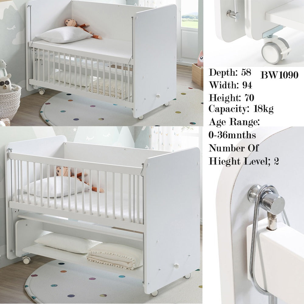 baby bed Swinging and Wheeled Bedside Crib