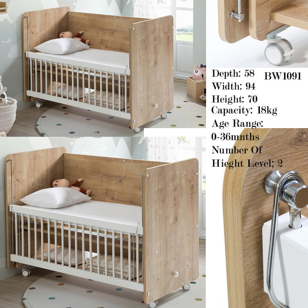 baby bed Swinging and Wheeled Bedside Crib