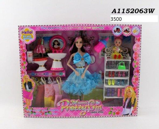 pretty girl fashion doll set toys for girls