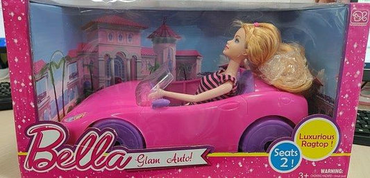 babrie doll with car