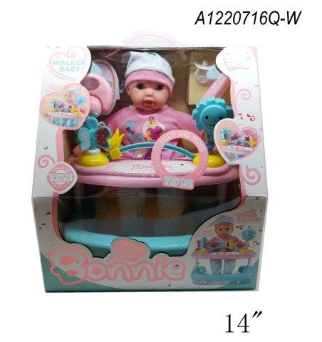 Bonnie Baby Walker Doll 14”